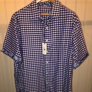 Blue Robert Graham short sleeve